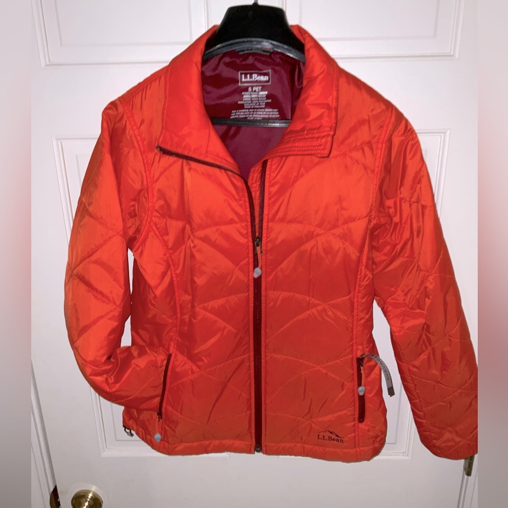 L.L.Bean burnt orange windbreaker jacket small petite